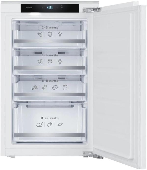 Amica EGSX 321 250 Einbau-Gefrierschrank, Nischenhöhe: 87 cm, 82 L, NoFrost, Festtürtechnik, Inverter Kompressor, weiß (1194251)
