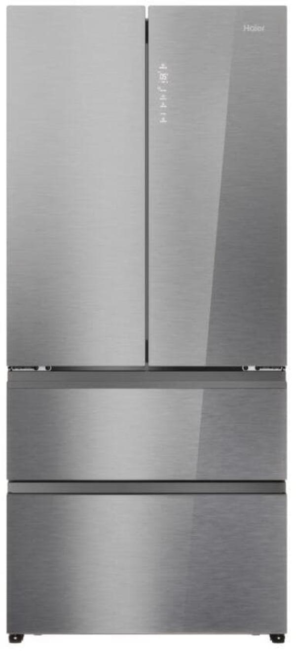 ARDEBO.de Haier HFR7819ENGC Stand Side-by-Side Kombination French Door, 83 cm breit, 504 L, NoFrost, Humidity Zone, Urlaubsfunktion, iconic glass Edelstahl