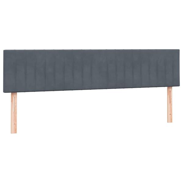 Boxspringbett mit Matratze Dunkelgrau 180x220 cm Samt