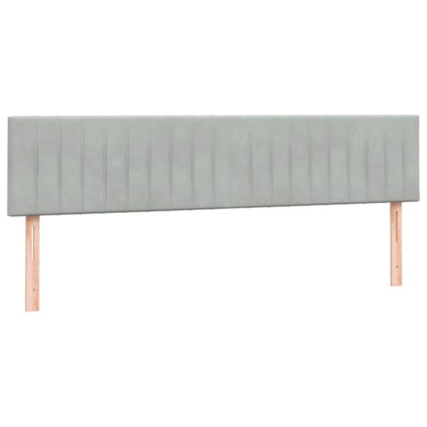 Boxspringbett mit Matratze Hellgrau 180x220 cm Samt