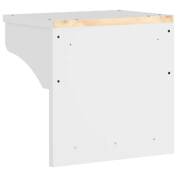 Wandgarderobe SANDNES Weiß 43x30x42 cm Massivholz Kiefer