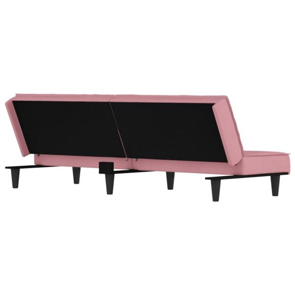 Schlafsofa Rosa Samt