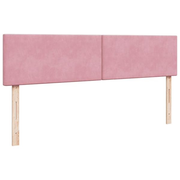 Ottoman-Bett mit Matratze & LEDs Rosa 160x200 cm Samt