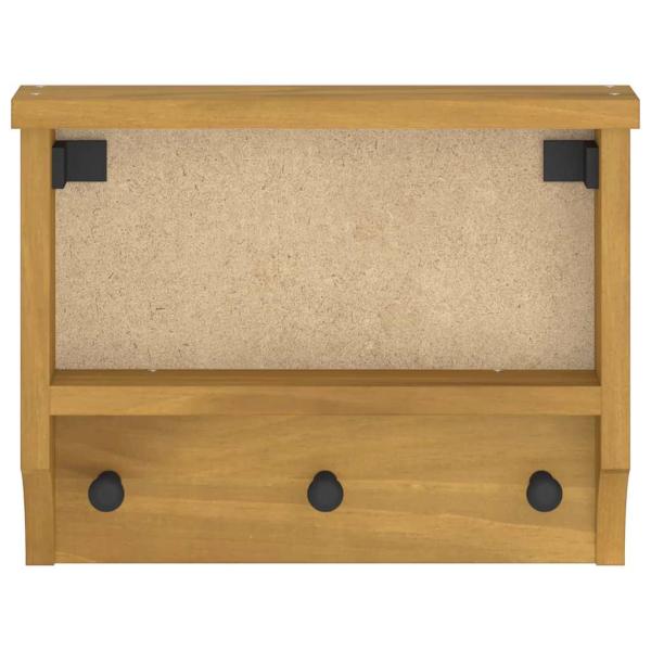 Wandgarderobe SANDNES 45x12x35 cm Massivholz Kiefer