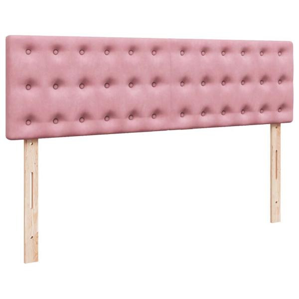 Ottoman-Bett mit Matratze & LEDs Rosa 140x200 cm Samt
