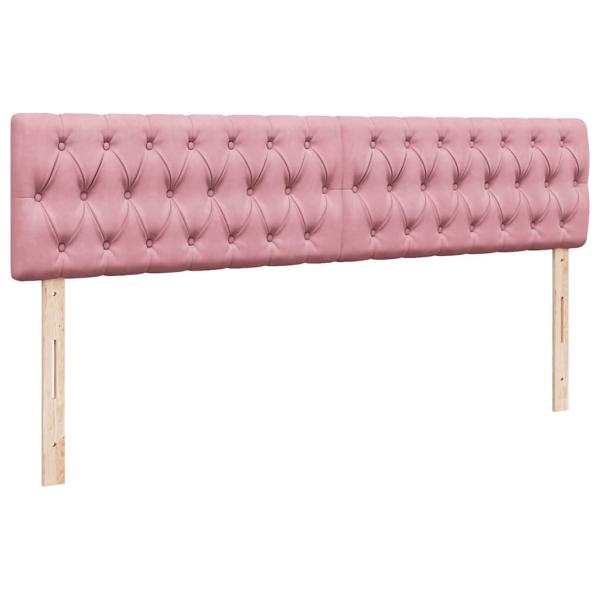 Ottoman-Bett mit Matratze & LEDs Rosa 160x200 cm Samt