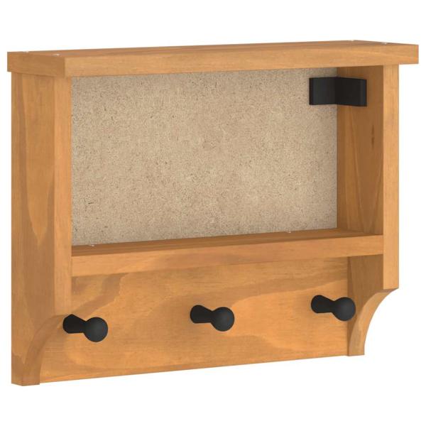 Wandgarderobe SANDNES 45x12x35 cm Massivholz Kiefer