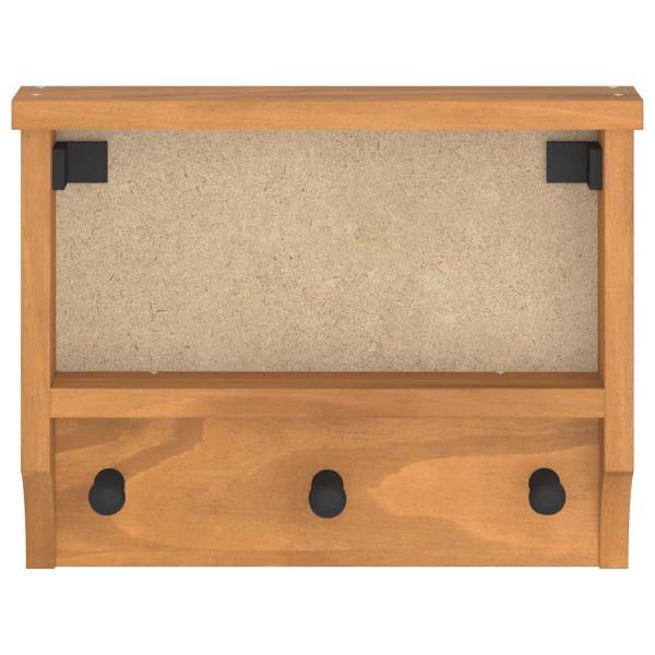 Wandgarderobe SANDNES 45x12x35 cm Massivholz Kiefer