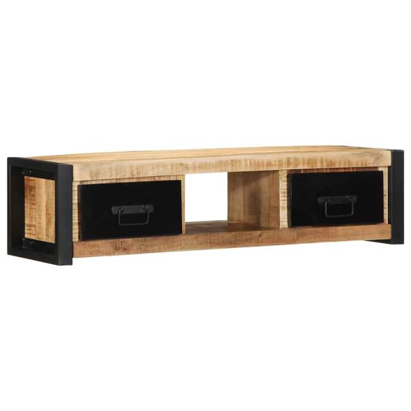 ARDEBO.de - TV-Schrank 100x30x25 cm Raues Massivholz Mango
