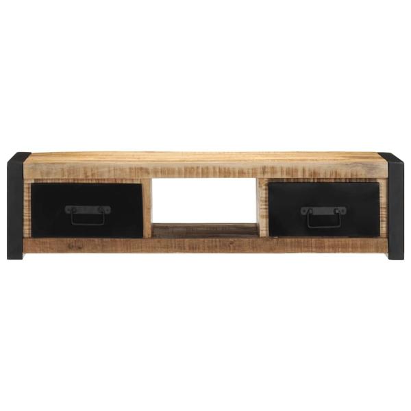 TV-Schrank 100x30x25 cm Raues Massivholz Mango