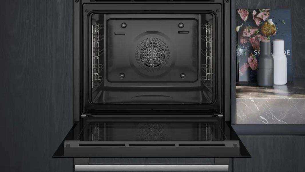 Siemens HB517GBS3 iQ500 A+ Einbau-Backofen, 60 cm breit, 71 L, cookControl10, 3D Heißluft, softMove, Hydrolytisch, Kindersicherung, edelstahl