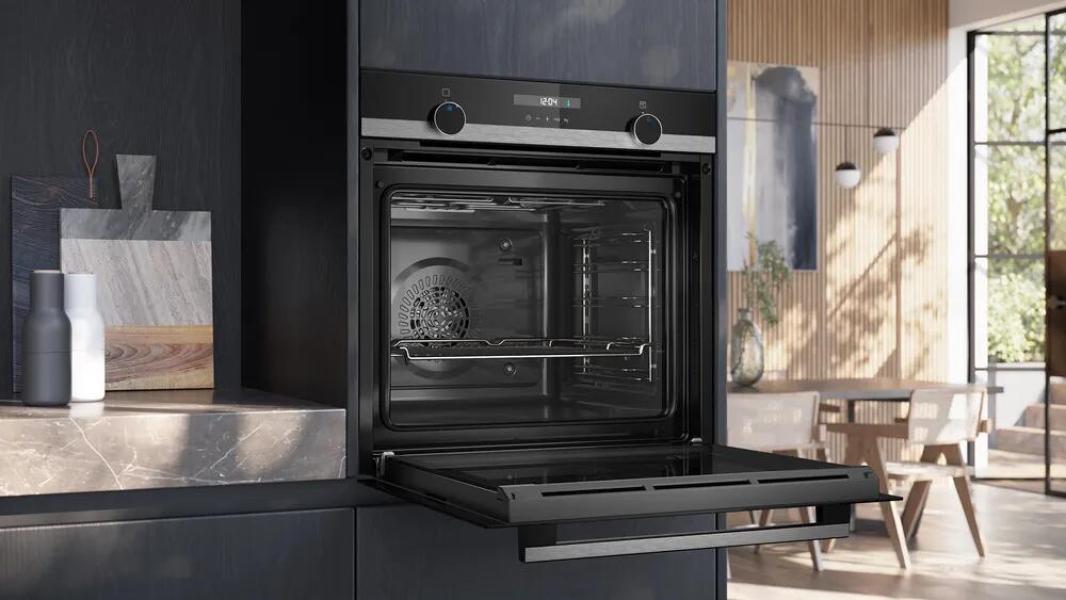 Siemens HB517GBS3 iQ500 A+ Einbau-Backofen, 60 cm breit, 71 L, cookControl10, 3D Heißluft, softMove, Hydrolytisch, Kindersicherung, edelstahl