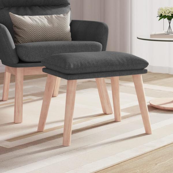 ARDEBO.de - Fußhocker Dunkelgrau 45x29,5x35 cm Stoff