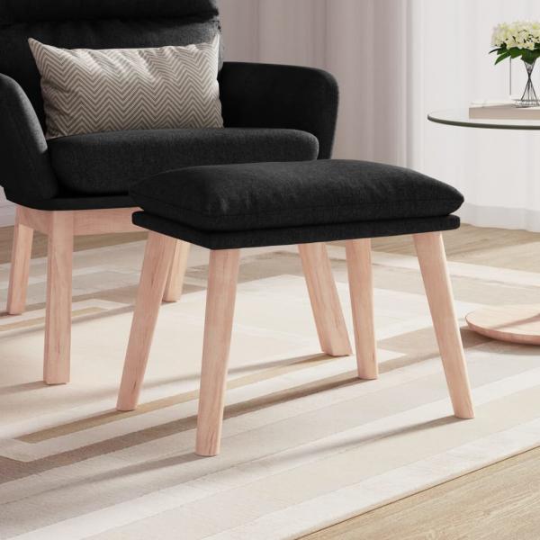 ARDEBO.de - Fußhocker Schwarz 45x29,5x35 cm Stoff