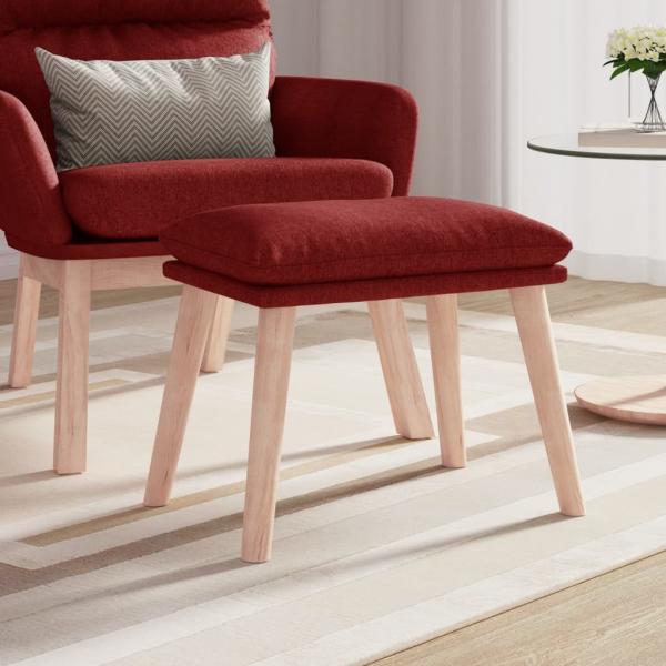 ARDEBO.de - Fußhocker Weinrot 45x29,5x35 cm Stoff