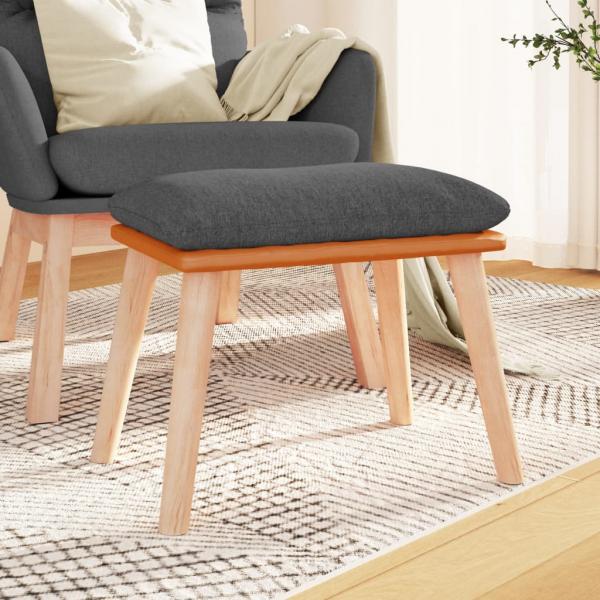 ARDEBO.de - Fußhocker Dunkelgrau 45x29,5x35 cm Stoff und Kunstleder