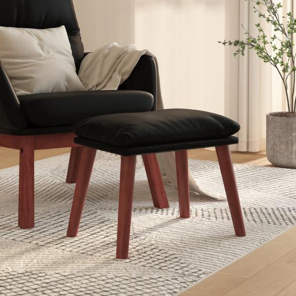 ARDEBO.de - Fußhocker Schwarz 45x29,5x35 cm Kunstleder