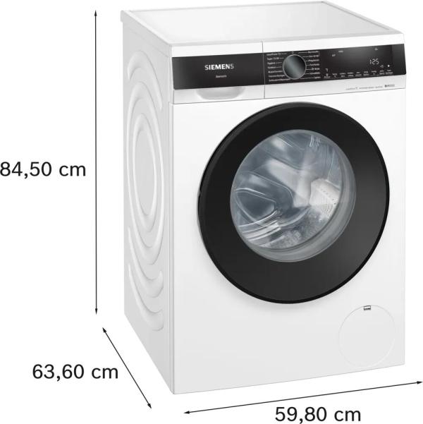 Siemens WG44G2Z40 iQ500 9 kg Frontlader Waschmaschine, 1400 U/Min, speedPack, Antiflecken-System, smartFinish, iQdrive, Kindersicherung, weiß