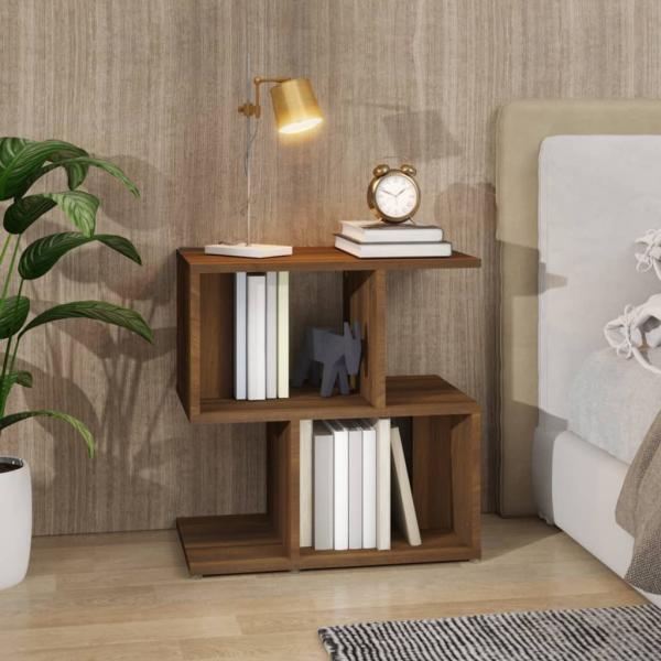 ARDEBO.de - Nachttisch Braun Eichen-Optik 50x30x51,5 cm Holzwerkstoff