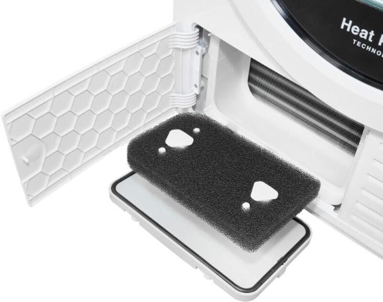 Exquisit TWP903-410 EEK: D 9kg Wärmepumpentrockner, 59,5 cm breit, 15 Programme, Knitterschutz, Restlaufzeitanzeige, Kindersicherung, Innenbeleuchtung, weiß