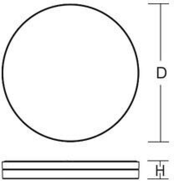 RZB Decken- und Wandleuchte FLAT SLIM round, Dekorative runde LED Anbauleuchte, 13...26 W, silber (312629.004)