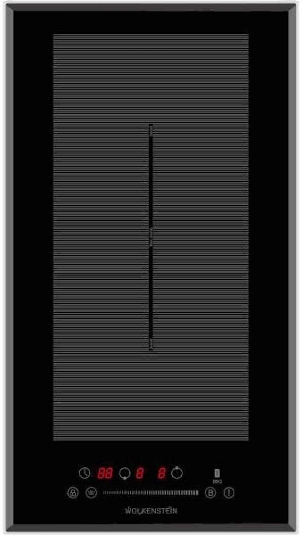 ARDEBO.de Wolkenstein WIF2-FZF Induktionskochfeld, 30 cm breit, Touch Control mit Sliderfunktion, Doppel- Flexzonen, 9 Heizstufen, Timer, Kindersicherung, schwarz