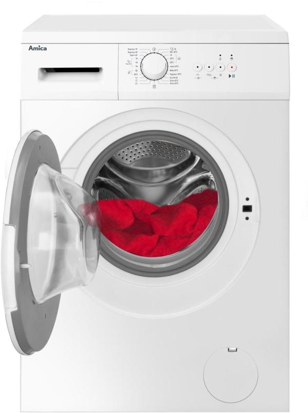 Amica WA 461 020 6 kg Frontalder Waschmaschine, 60 cm breit, 1000 U/Min, 23 Programme, Schaumerkennung, Kindersicherung, weiß (1194470)