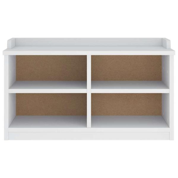 Flurbank SANDNES Weiß 87x40x50 cm Massivholz Kiefer