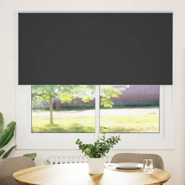ARDEBO.de - Verdunkelungsrollo Schwarz 150x150 cm Stoffbreite 146,6 cm