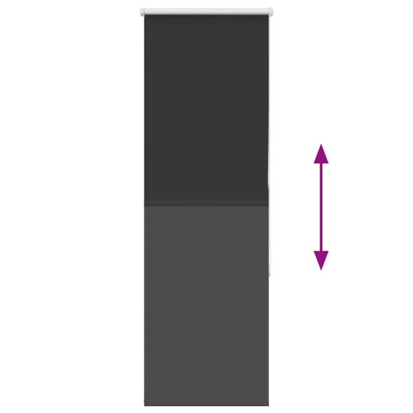 Verdunkelungsrollo Schwarz 50x175 cm Stoffbreite 45,7 cm
