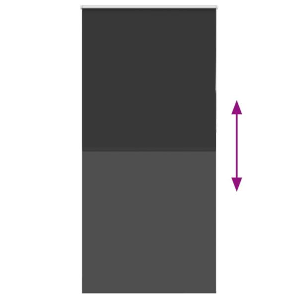 Verdunkelungsrollo Schwarz 110x210 cm Stoffbreite 105,7 cm