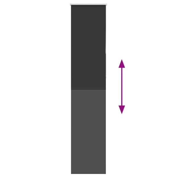 Verdunkelungsrollo Schwarz 50x230 cm Stoffbreite 45,7 cm