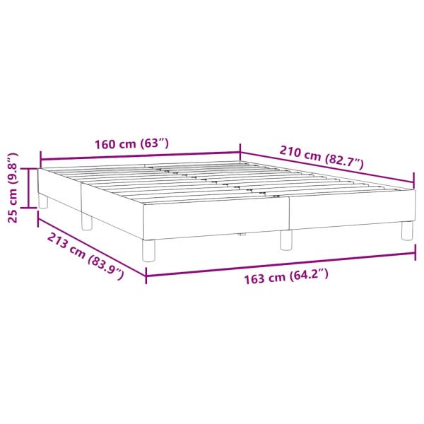 Boxspringbett ohne Matratze Rosa 160x210 cm Samt