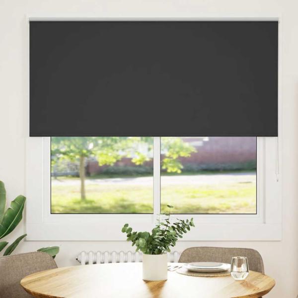 ARDEBO.de - Verdunkelungsrollo Schwarz 145x150 cm Stoffbreite 141,6 cm