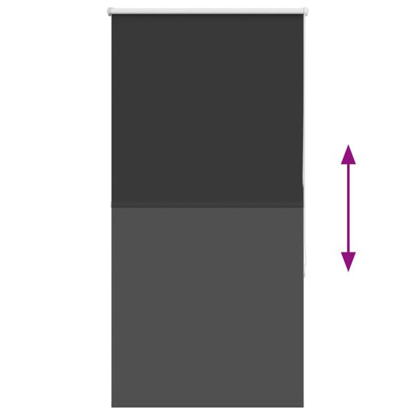 Verdunkelungsrollo Schwarz 75x130 cm Stoffbreite 70,7 cm