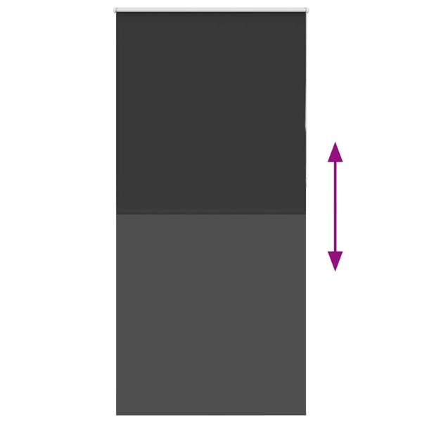 Verdunkelungsrollo Schwarz 90x210 cm Stoffbreite 85,7 cm