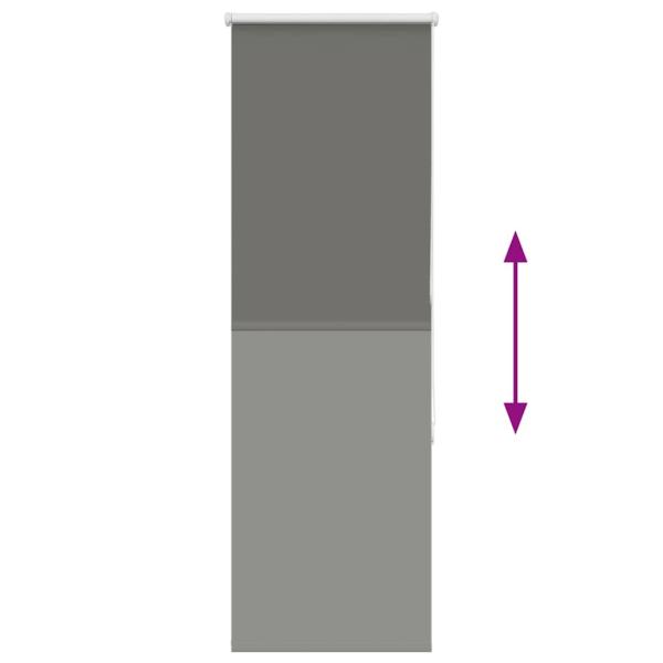 Verdunkelungsrollo Grau 45x175 cm Stoffbreite 40,7 cm Polyester