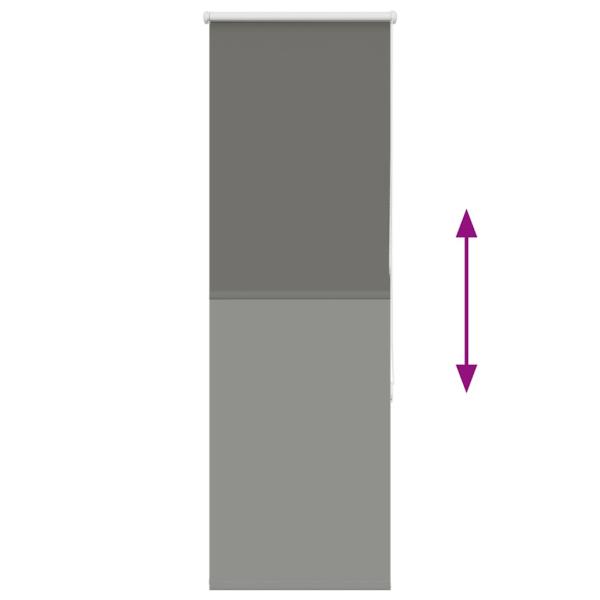 Verdunkelungsrollo Grau 50x130 cm Stoffbreite 45,7 cm Polyester