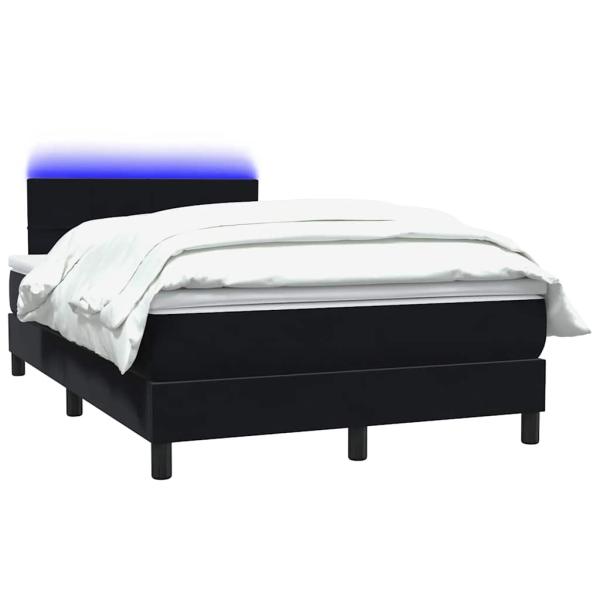 Boxspringbett mit Matratze Schwarz 120x220 cm Samt