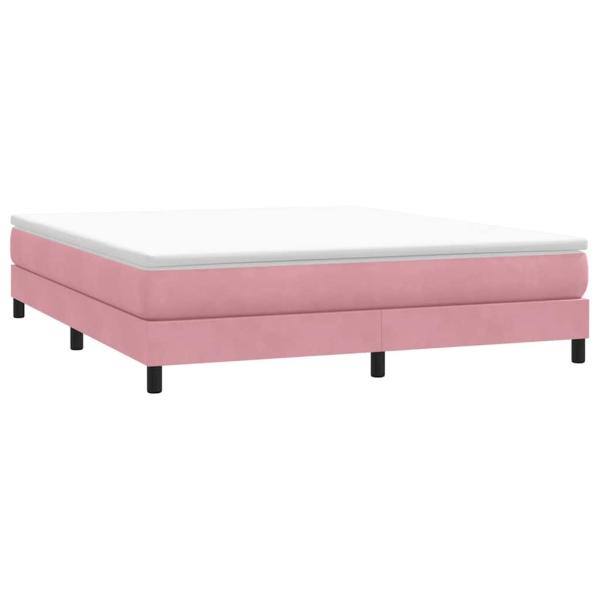 ARDEBO.de - Boxspringbett ohne Matratze Rosa 180x210 cm Samt