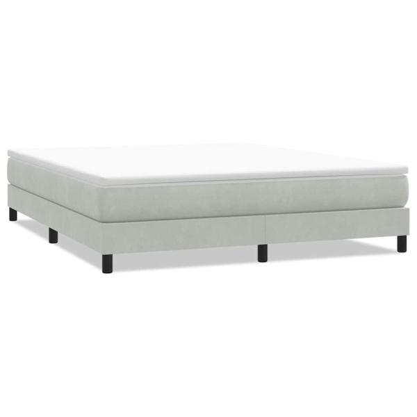 Boxspringbett ohne Matratze Hellgrau 180x210 cm Samt