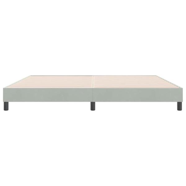 Boxspringbett ohne Matratze Hellgrau 180x210 cm Samt