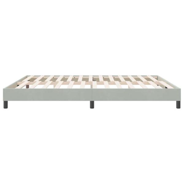 Boxspringbett ohne Matratze Hellgrau 180x210 cm Samt