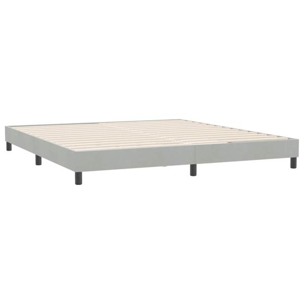 Boxspringbett ohne Matratze Hellgrau 180x210 cm Samt