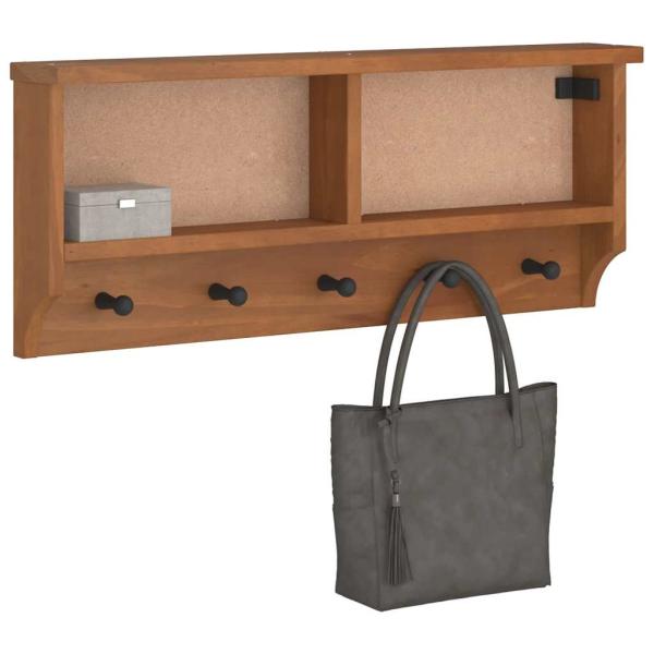 ARDEBO.de - Wandgarderobe SANDNES 87x12x35 cm Massivholz Kiefer