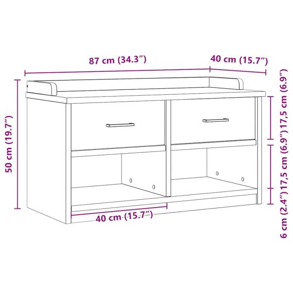 Flurbank SANDNES 87x40x50 cm Massivholz Kiefer