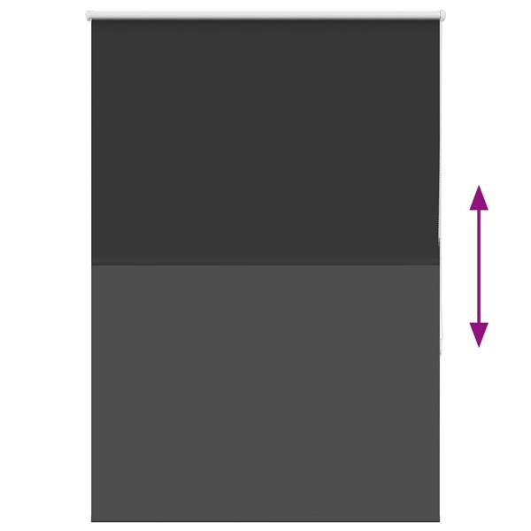 Verdunkelungsrollo Schwarz 105x130 cm Stoffbreite 100,7 cm