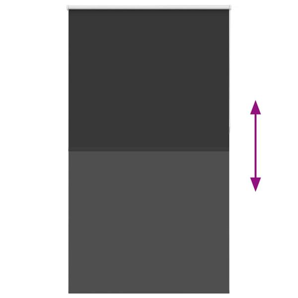 Verdunkelungsrollo Schwarz 135x210 cm Stoffbreite 131,6 cm