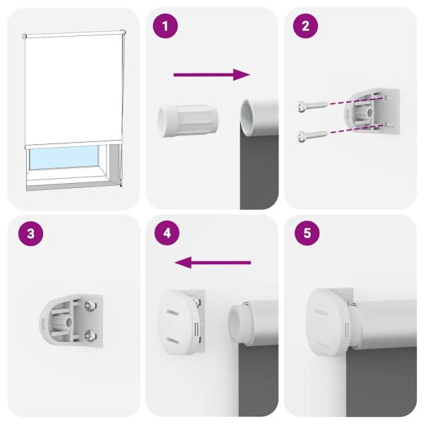 Verdunkelungsrollo Grau 75x210 cm Stoffbreite 70,7 cm Polyester