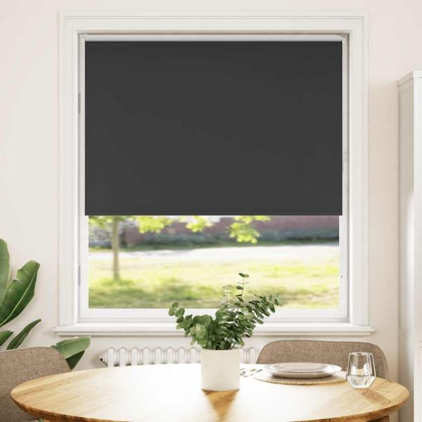 ARDEBO.de - Verdunkelungsrollo Schwarz 95x130 cm Stoffbreite 90,7 cm